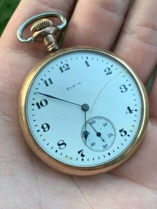 Vintage Elgin Pocket Watch 15 Jewels / Gold Filled