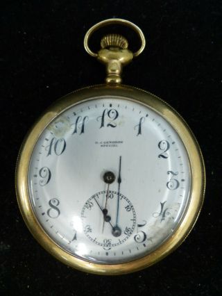 Antique O.  J.  Gendron 15 Jewels Gold Filled Pocket Watch