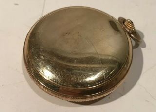 VINTAGE 10K Rolled Gold Plate Illinois Watch Co.  Pocket Watch Case 18s W/Crystal 5