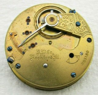 Antique 18s Rockford 11 Jewel Grade 67 Pocket Watch Movement Parts