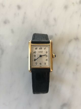 Cartier Must De Tank Vermiel Gold Plated Watch - 590005