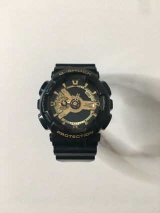 Casio G - Shock Black/gold Analog Digital Men 