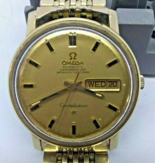 Vintage Omega Constellation Day Date Automatic Watch Cal 751 Ref Cd 168.  016