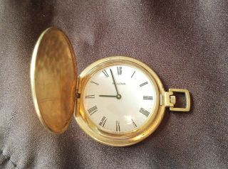 Vintage Bulova Pocket Watch,  Repair,  17 Jewel,  Gold Plate,  Hunter Case 10 - Eb