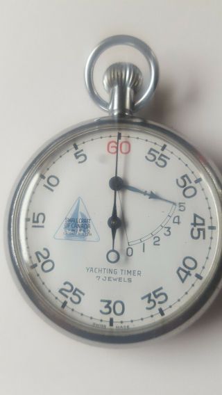 Vintage 7 Jewels Yachting Timer Stopwatch Swiss Made