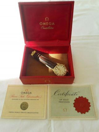 Omega Constellation Chronometer.  Antique watch.  vintage wristwatch.  rare 8