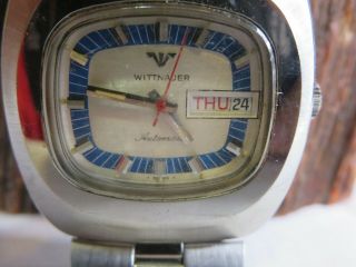 Vintage Rare Wittnauer TV Dial Automatic Mens Watch Runs RP11 2
