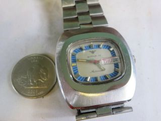 Vintage Rare Wittnauer TV Dial Automatic Mens Watch Runs RP11 4