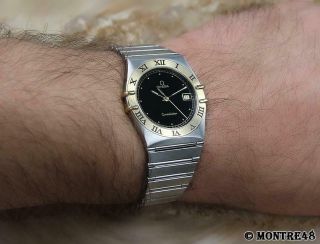 Omega Constellation Men 18k Solid Gold & Stainless Swiss Made Watch O8 10