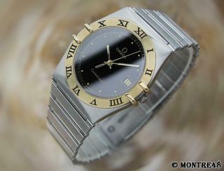 Omega Constellation Men 18k Solid Gold & Stainless Swiss Made Watch O8 2