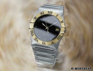 Omega Constellation Men 18k Solid Gold & Stainless Swiss Made Watch O8 3