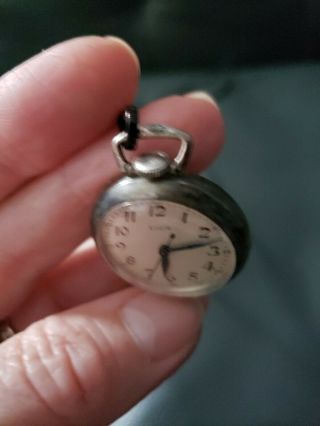 Vintage Ladies 925 sterling silver Pocket Watch 3