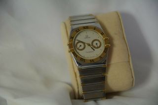 Omega Constellation Day/date Watch,  Two - Tone 18k Gold And Stainless,  1448 5/431
