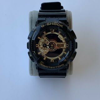 Casio G - Shock Black/gold Analog Digital Men 