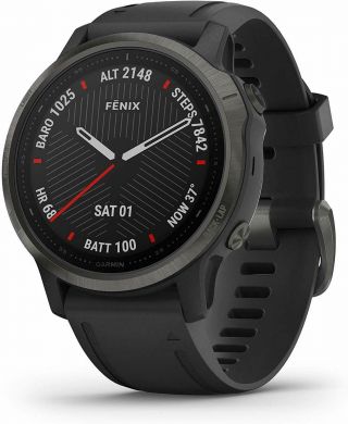 Garmin 010 - 02159 - 24 Fenix 6s Sapphire Carbon Gray Dlc Multisport Smartwatch
