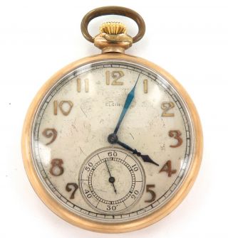 1925 Elgin 12s 17j Double Roller Pocket Watch.