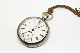 Antique Victorian C1888 Solid Silver Top Wind Pocket Watch A/f 14776