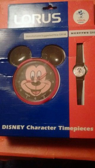 Walt Disney Lorus Mickey Mouse Watch With Bonus Set Boxed And