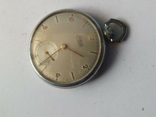 A Vintage Chrome Cased Lanco 15 Jewel Pocket Watch