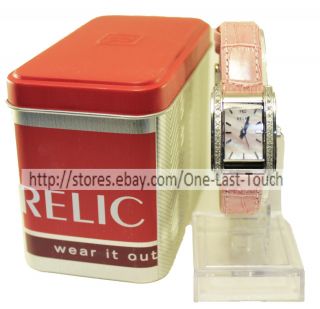Relic Wrist Watch Pink Snakeskin Water Resistant For Women Zr55117 W/tin Case