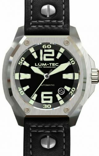 Lum - Tec Watch - V Series - V1 Automatic Mens W/ Black Leather Limited Edition