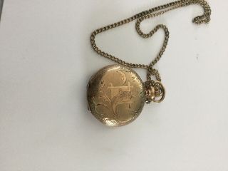 Vintage Morningside Pocket Watch Gold Filled With Etchings