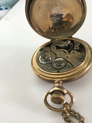 Vintage Morningside Pocket watch gold Filled with etchings 7