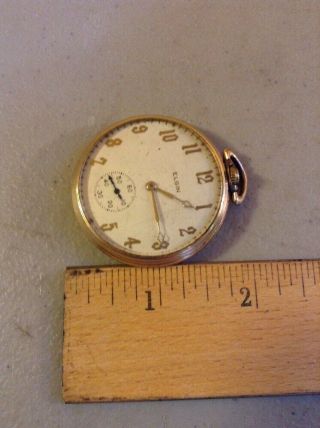 Vintage 1928 Elgin 12s 17 Jewel 479 10k Rolled Gold Plate Pocket Watch 3