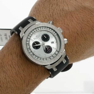 Men ' s Diamond Watch Joe Rodeo Master JJMS2 (W) 2.  20 Ct Chronograph Dial 4