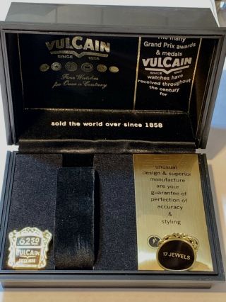 Vintage Vulcain Men’s Wrist Watch Box With Outer Box From The Late 1960s/70s (2)
