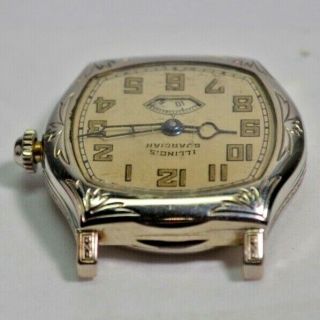 Vintage Art Deco Men ' s Illinois Guardian Wristwatch Rotary Seconds Dial Ca 1931 6