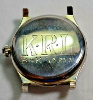 Vintage Art Deco Men ' s Illinois Guardian Wristwatch Rotary Seconds Dial Ca 1931 7