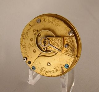 124 Years Old Running Movement Dial Elgin 7 Jewels Open Face 18s Pocket Watch