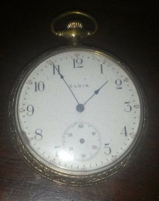 Old Vintage Elgin Pocket Watch Grade 313 Model 7 16s C1908 Of 15j
