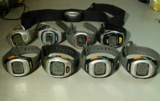 8x Mens Timex Fitness Hrm Heart Rate Monitor Ironman Silicone Band Watches
