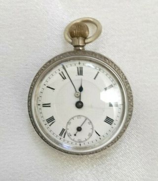 Antique Vintage Silver Cased Pocket Watch For Spares