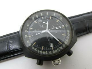 Vintage Heuer Automatic Chronograph Valjoux 7750 Black Pvd Men 