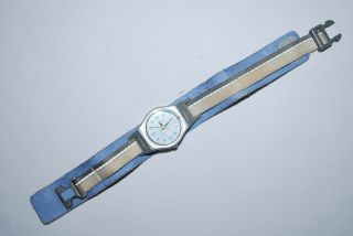 2000 Vintage Swatch Watch Lm - 117 Blue Health Swiss Lady Quartz Extra Strap