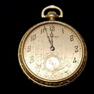 1905 Waltham Pocket Watch 7j,  12s,  Gold Filled Case