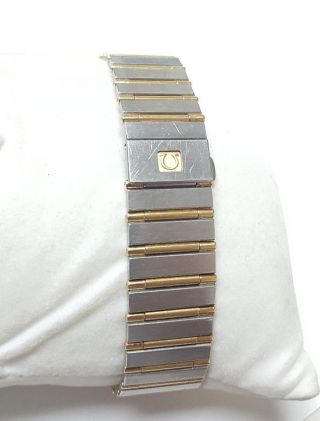 Vintage Omega Ω Men ' s Constellation Stainless Steel 18k Gold Quartz Watch w/Box 4