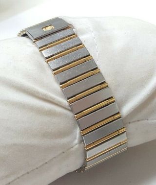 Vintage Omega Ω Men ' s Constellation Stainless Steel 18k Gold Quartz Watch w/Box 7