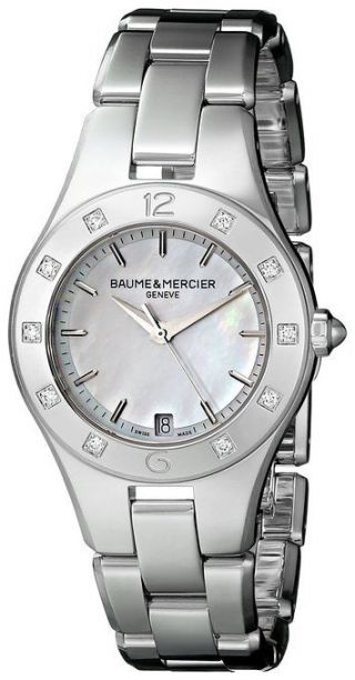Baume & Mercier " Linea " Mother Of Pearl Diamond Ladies Watch - 10071