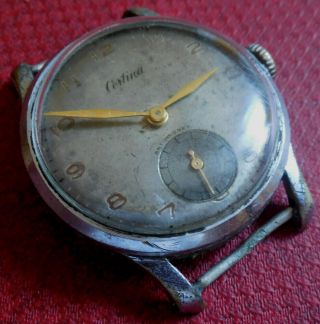 Vintage 1950s Certina 15 Jewels Swiss Watch Running Wristwatch