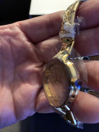 Movado Sapphire Diamond Gold Dial Ladies Watch 0606913 - 5
