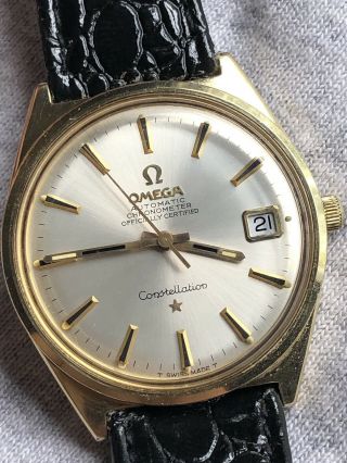Vintage Omega Constellation 1960s Chronometer Automatic 168.  015 Stunning Dial