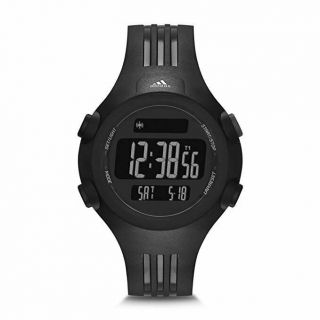 Adidas Mens Womens Unisex Adp6086 Questra Digital 3 Stripe Black Watch W/box