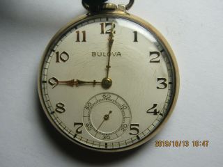Vintage Bulova Pocket Watch For Parts/repair Gold Tone 31