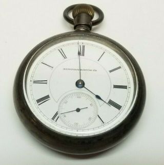 Antique 15s Hampden Watch Co.  Pocket Watch W/ Waltham Century Case Parts Repair