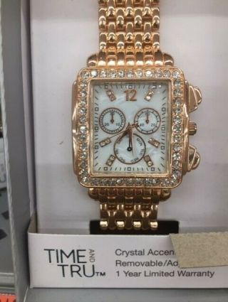 Time And Tru Wrist Watch For Men And Women Gold Color