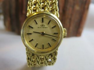 Vintage Bucherer Swiss Made Ladies Gold Plated Mechanical Hand Winding Watch Rp4